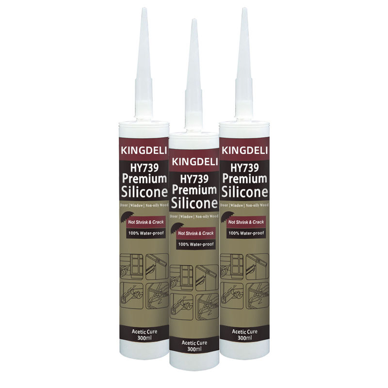 Silicone Sealant Konstruksi Acetic Dengan Warna Putih Hitam Transparan