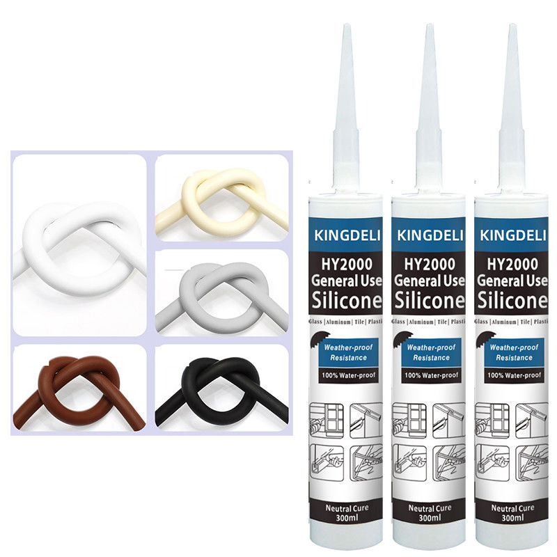 Sealant Silikon Netral Hitam Tahan Cuaca Untuk Dekorasi Dalam Ruangan
